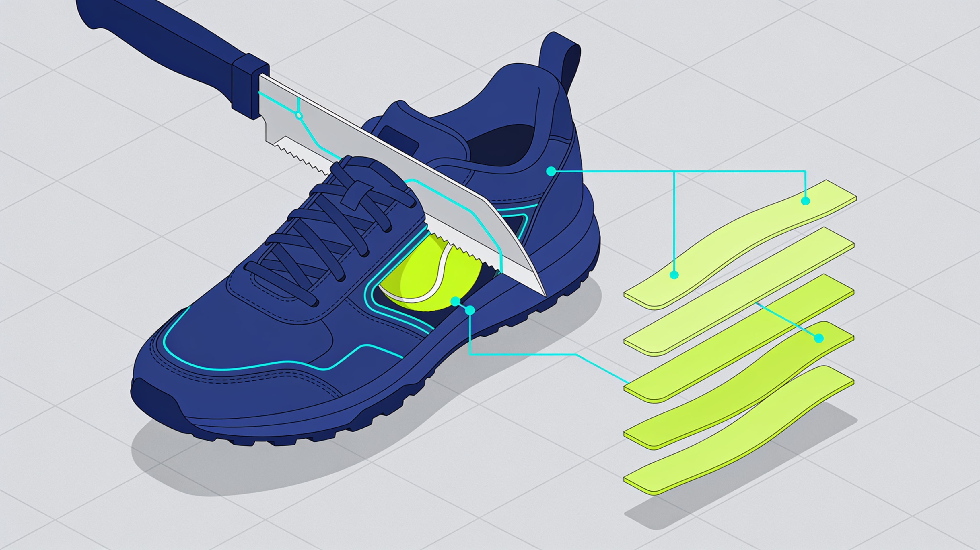 SLICE: 3D printing transforms tennis balls into sneakers