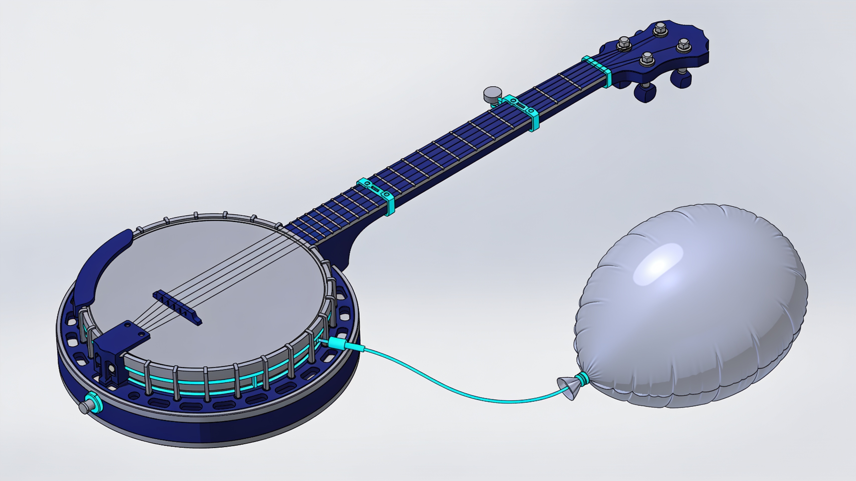 Balloon Banjo: física de la resonancia con snap-fit 3D