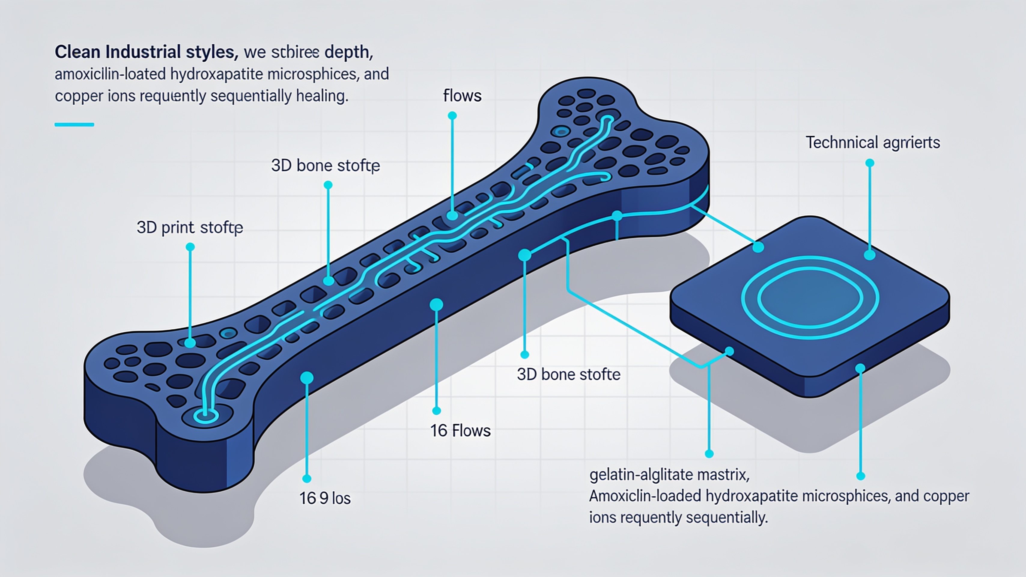 Sequential 3D scaffold for bone regeneration from NTU